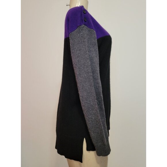 LAUREN RALPH WOMEN'S 100% CASHMERE SWEATER MULTICOLOR SIZE M #892 - Picture 4 of 11